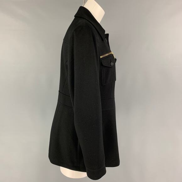 I.N.C. Size L Black Rayon Blend Button Up Jacket - Picture 2 of 4